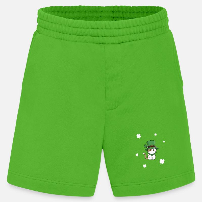 Chat de la Saint-Patrick - Short bio épais fabriqué en UE - Apple Neon