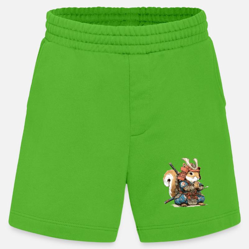 Squirrel Samurai Armor - Heavyweight Shorts - made by SPREAD  - Apple Neon