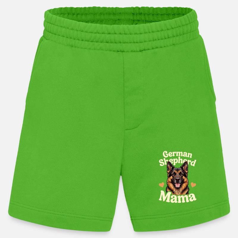 German Shepherd Mama Schäferhund Geschenk - Heavyweight Shorts - made by SPREAD  - Apple Neon