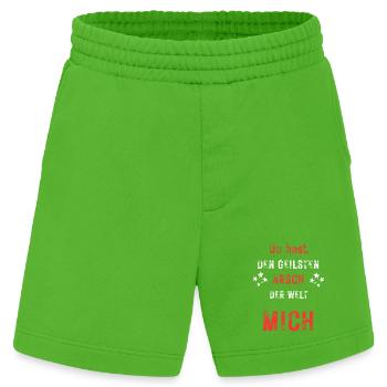 Humorvolles Zitat für Freunde - Heavyweight Shorts - made by SPREAD  - Apple Neon - Vorne