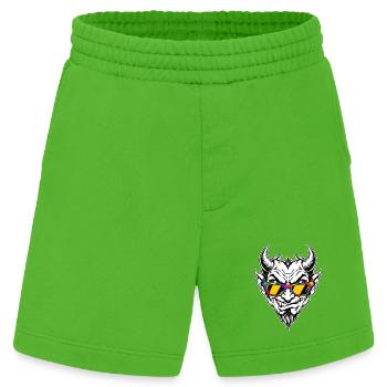 Dämon mit Brille - Heavyweight Shorts - made by SPREAD  - Apple Neon - Vorne