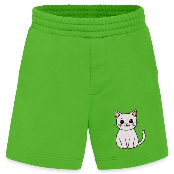 graues Kätzchen - Heavyweight Shorts - made by SPREAD  - Apple Neon - Vorne