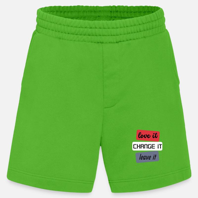 Love it Change it Leave it - Heavyweight Shorts - made by SPREAD  - Apple Neon