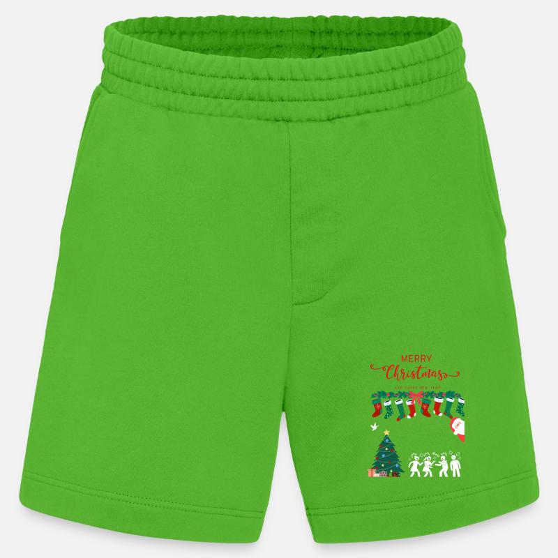 Frohe Weihnachten - Heavyweight Shorts - made by SPREAD - Apple Neon