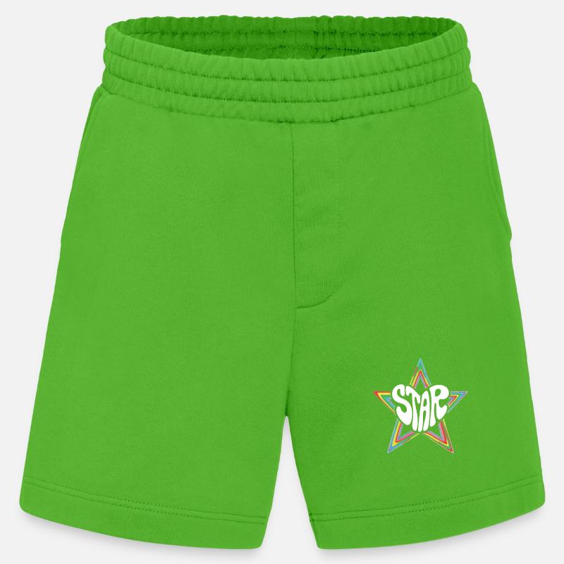 Space Star Psychedelischer Regenbogen - Heavyweight Shorts - made by SPREAD  - Apple Neon