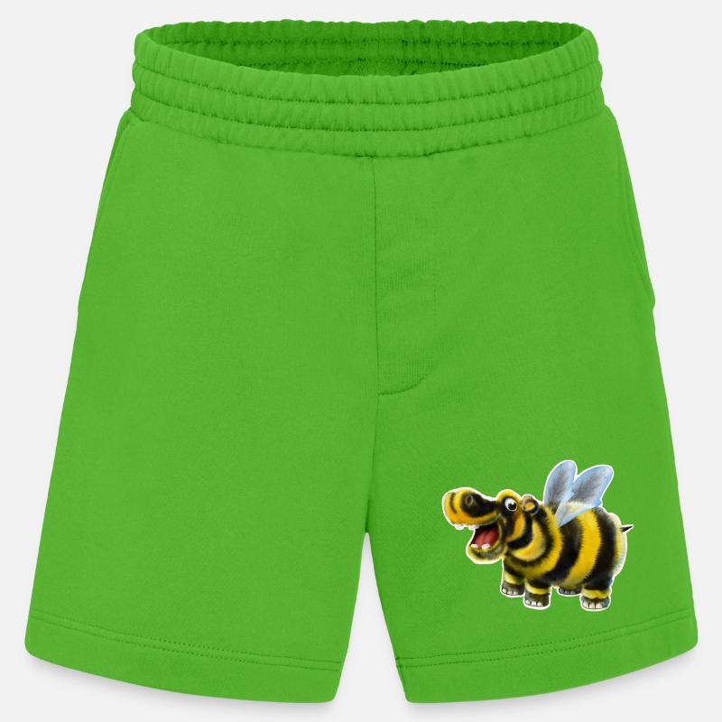 Das Hummel-Nilpferd - Heavyweight Shorts - made by SPREAD  - Apple Neon