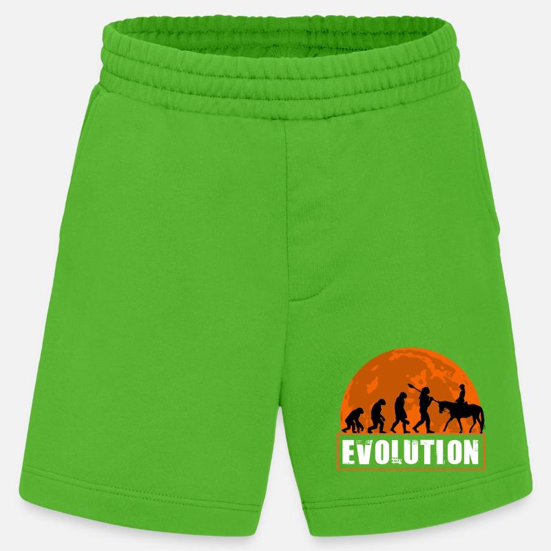 Evolution des Menschen Reitkunst - Heavyweight Shorts - made by SPREAD - Apple Neon
