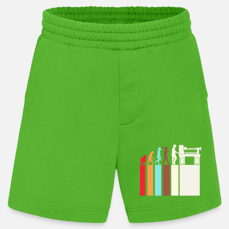 Locksmith Mechanic CNC Mechanical Engineering - Heavyweight Shorts - made by SPREAD - Apple Neon