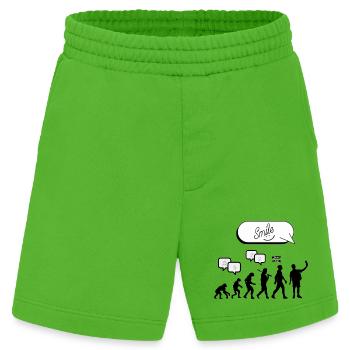Entwicklung der Kommunikation - Heavyweight Shorts - made by SPREAD  - Apple Neon - Vorne