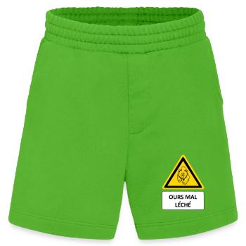 Bear badly licked - Heavyweight Shorts - made by SPREAD  - Apple Neon - Front