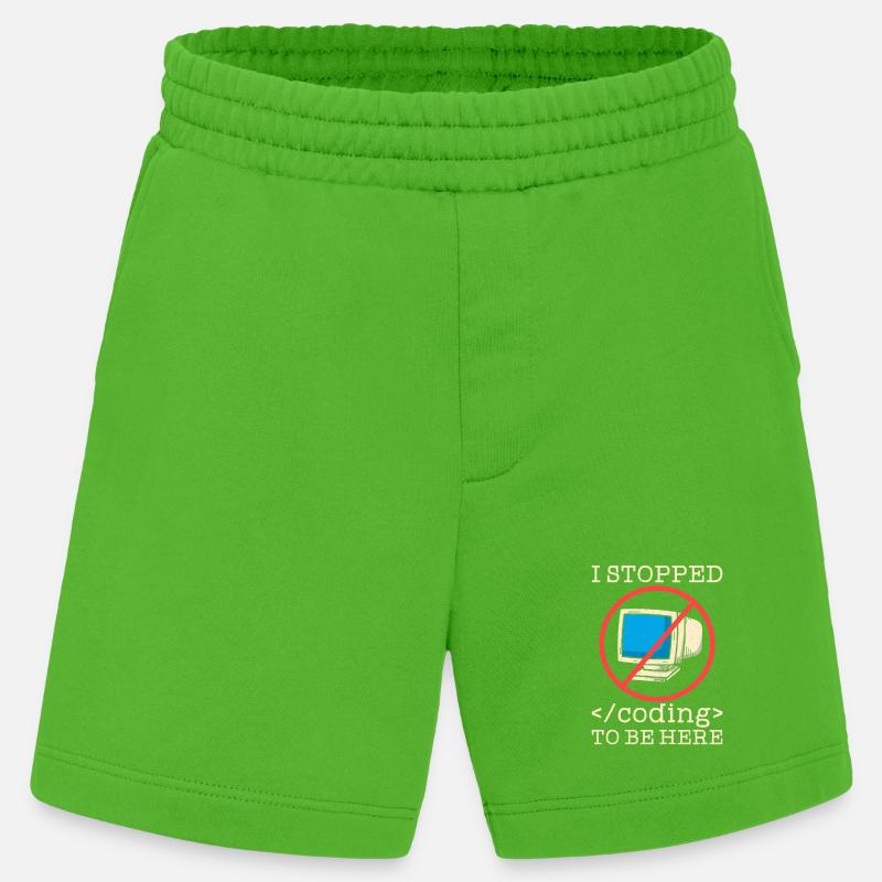 Coding witziger Spruch Prgrammierer - Heavyweight Shorts - made by SPREAD  - Apple Neon