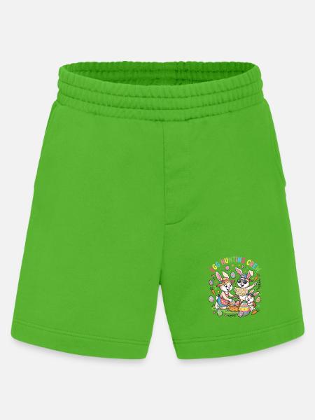 Hoster Bunny Family - Egg Collector - Heavyweight Shorts - made by SPREAD  - Apple Neon