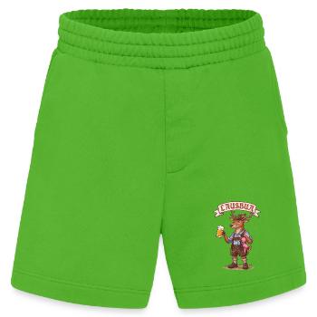 Lausbua Hirsch in Lederhosen - Heavyweight Shorts - made by SPREAD  - Apple Neon - Vorne