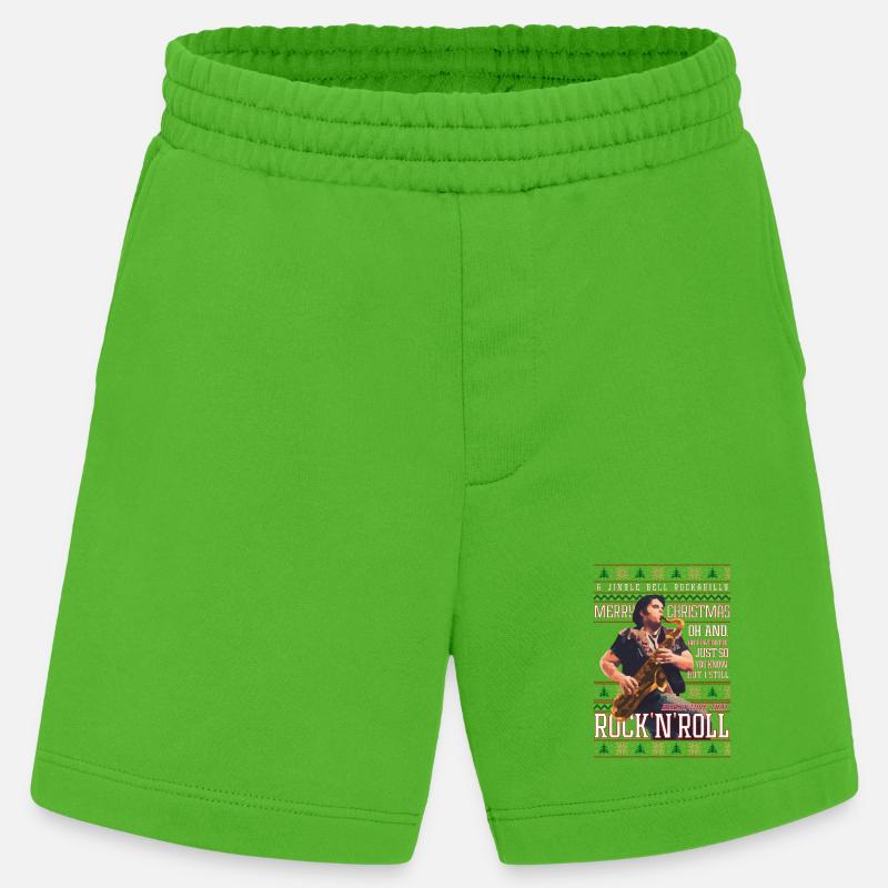 Rockabilly-Weihnachts-Rock'n'Roll-Hässlicher Weihnachtspullover - Heavyweight Shorts - made by SPREAD  - Apple Neon