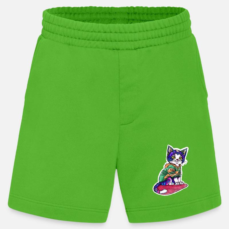Chat en pull vert - Short bio épais fabriqué en UE - Apple Neon