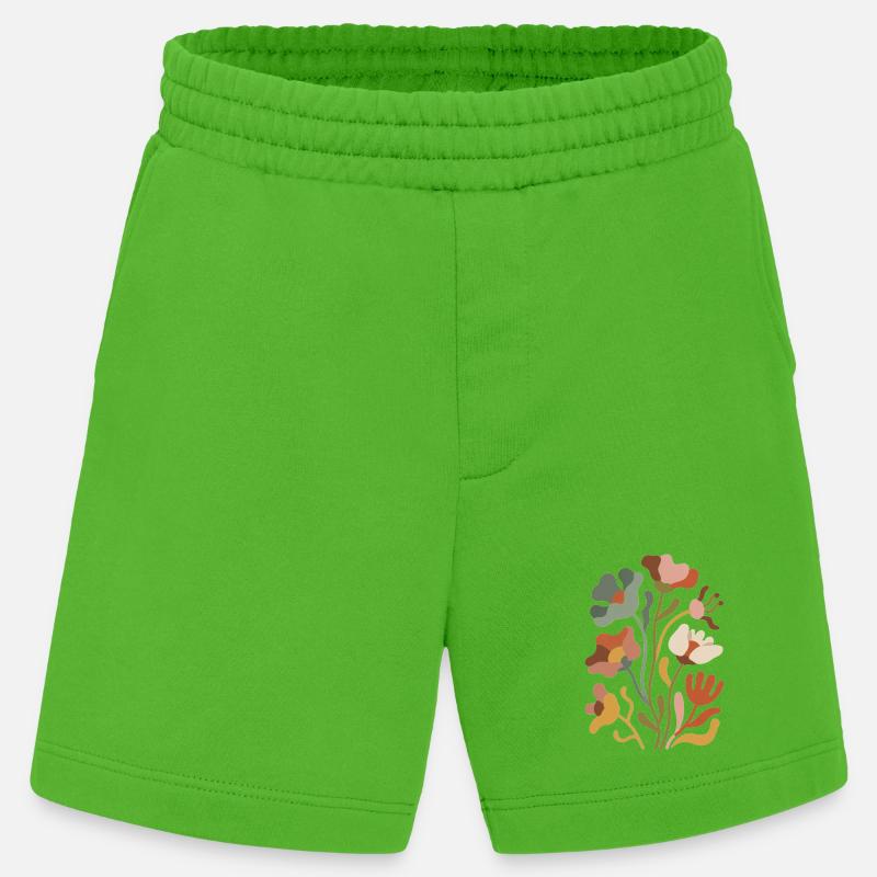 Boho Wildblumen – Blühende Harmonie - Heavyweight Shorts - made by SPREAD - Apple Neon