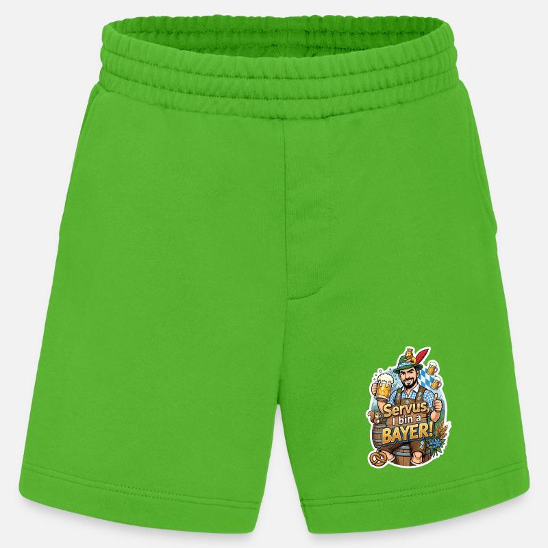 Servus I bin a Bayer – Bierfreude - Heavyweight Shorts - made by SPREAD  - Apple Neon