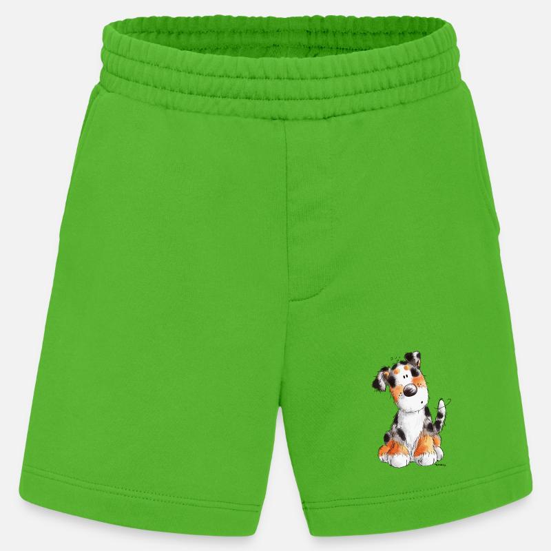 Süßer Australian Shepherd - Aussie - Geschenk - Heavyweight Shorts - made by SPREAD  - Apple Neon