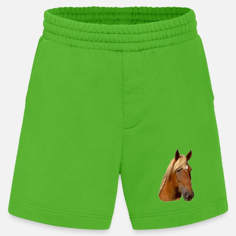 Pferd frontal - Heavyweight Shorts - made by SPREAD  - Apple Neon