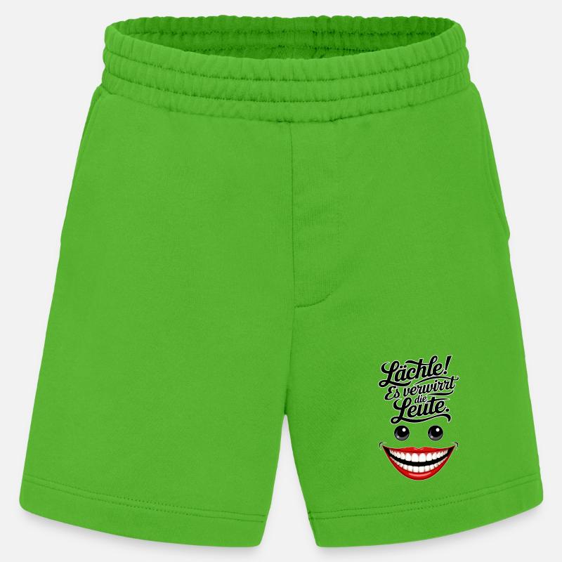 Immer lächeln - Heavyweight Shorts - made by SPREAD  - Apple Neon