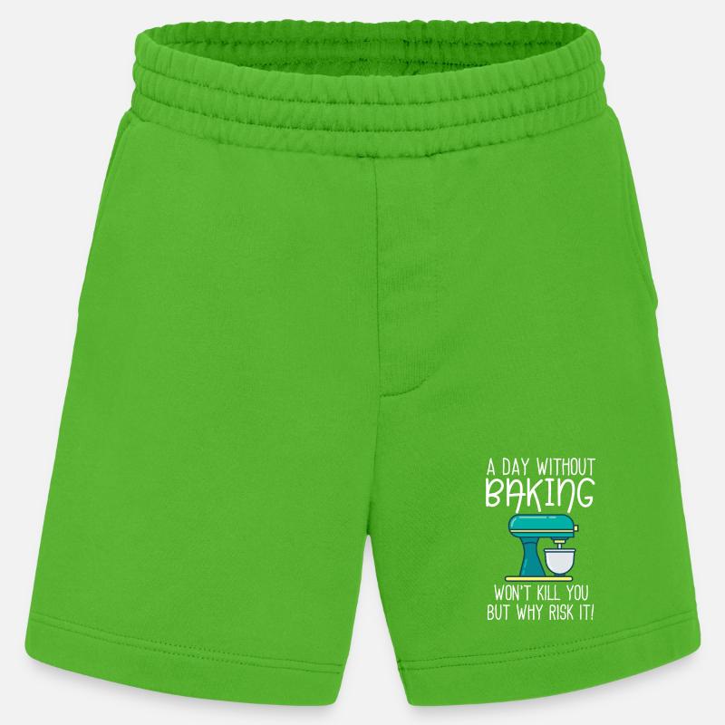 A Day Without Baking  - Heavyweight Shorts - made by SPREAD  - Apple Neon