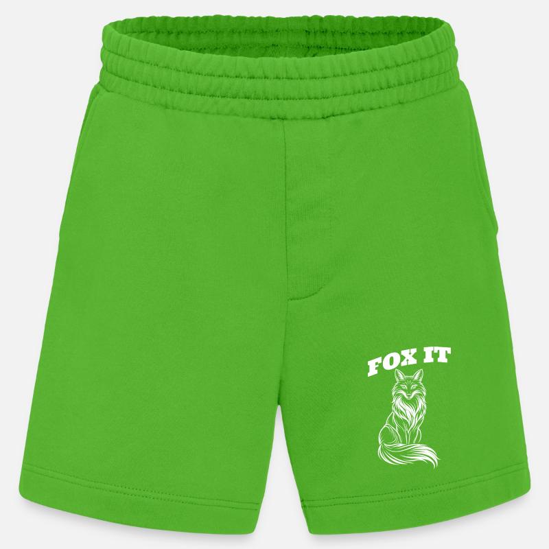 Fuchs-Silhouette - Fox it - Heavyweight Shorts - made by SPREAD  - Apple Neon