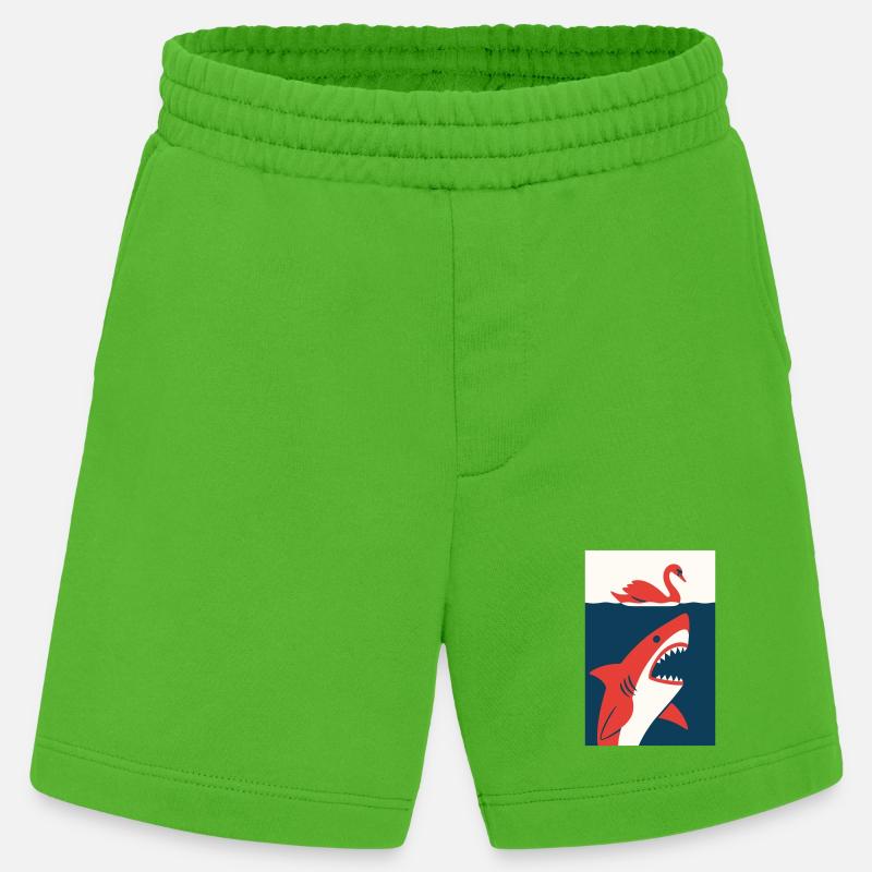 Schwan trifft Hai #2 - Heavyweight Shorts - made by SPREAD  - Apple Neon