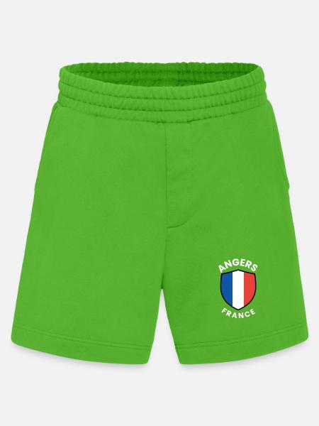 Angers France Shield Emblem - Heavyweight Shorts - made by SPREAD  - Apple Neon