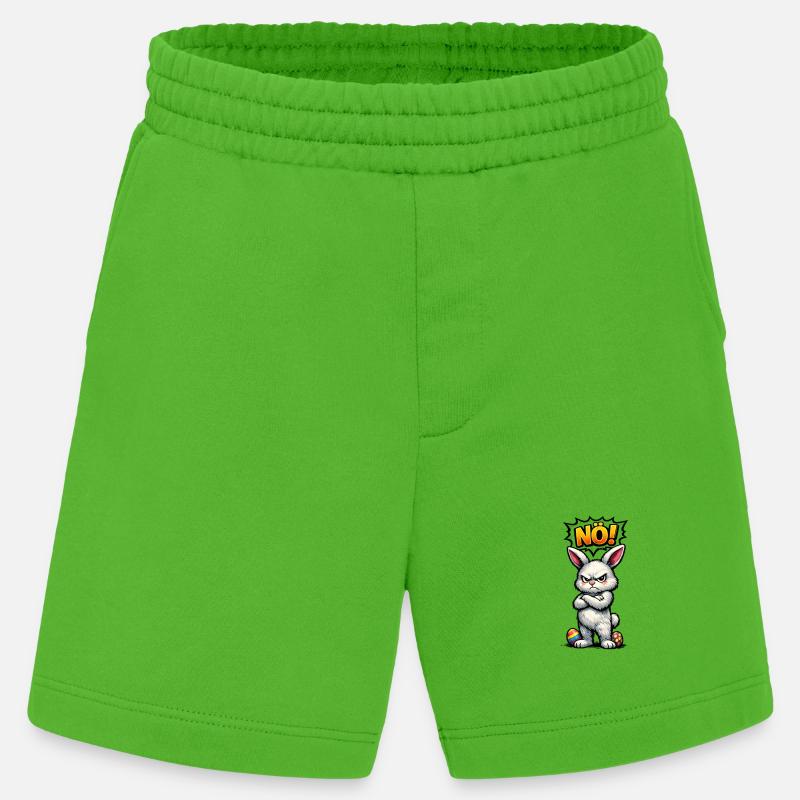 Lower Austrian Bunny Comic Easter Gift - Heavyweight Shorts - made by SPREAD - Apple Neon