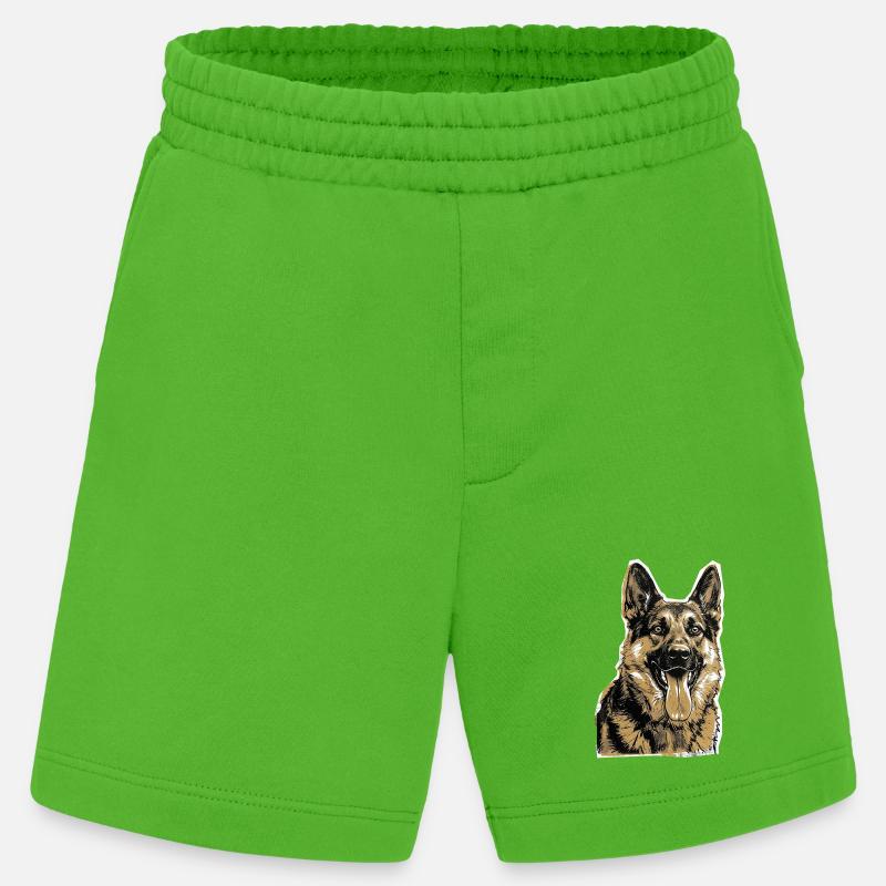 Deutscher Schäferhund - Heavyweight Shorts - made by SPREAD  - Apple Neon
