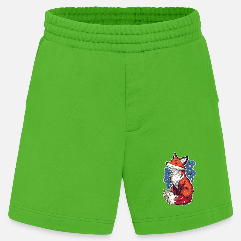 Fuchs und Sternenhimmel - Heavyweight Shorts - made by SPREAD - Apple Neon