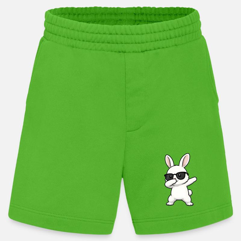 Dabbing Rabbit - Heavyweight Shorts - made by SPREAD - Apple Neon