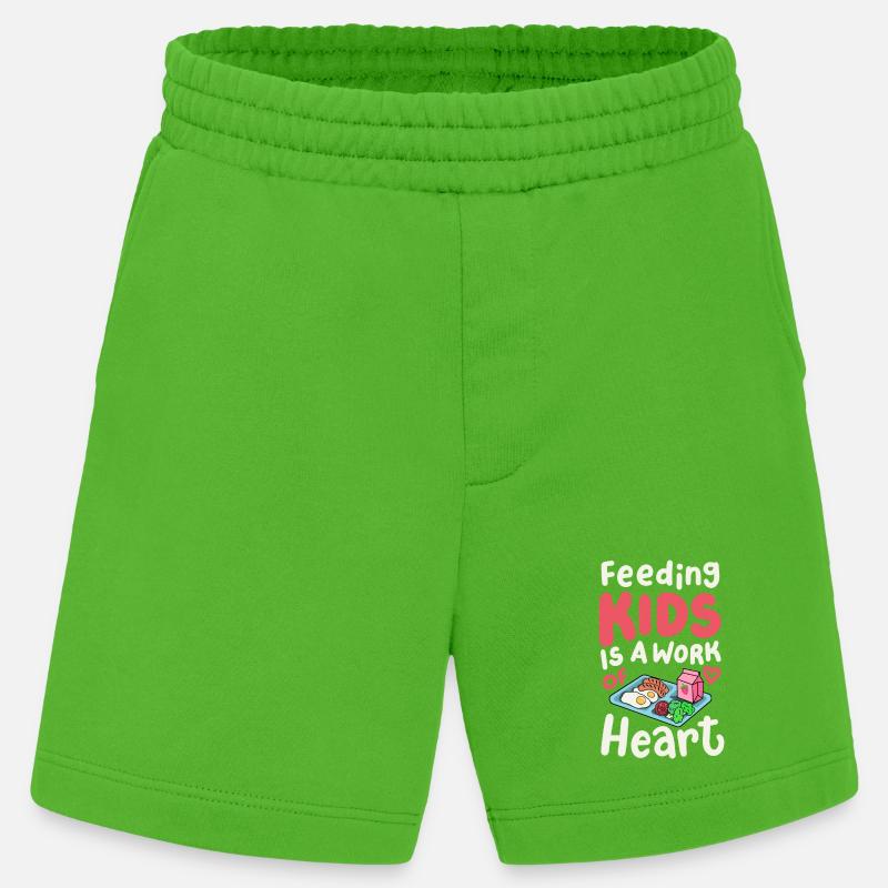 Cafeteria-Crew der Schulkantine - Heavyweight Shorts - made by SPREAD  - Apple Neon