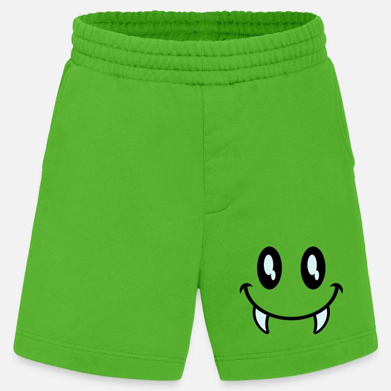 kleines monster smiley - Heavyweight Shorts - made by SPREAD  - Apple Neon