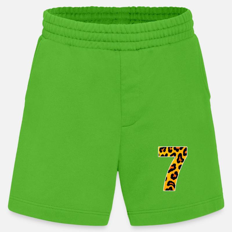Leopard 7 Neon Pattern - Heavyweight Shorts - made by SPREAD  - Apple Neon
