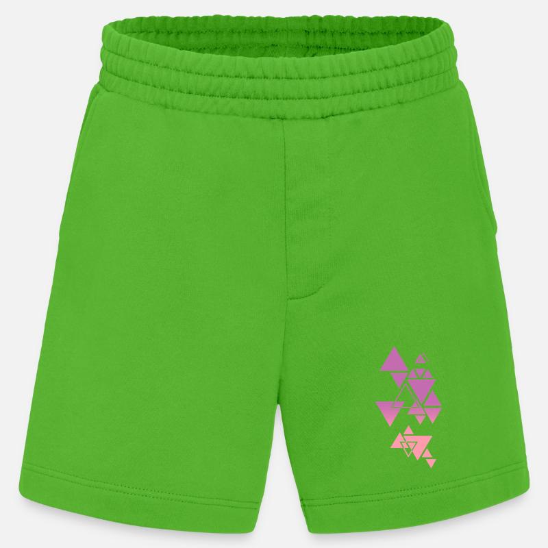 Gradient Triangle Pattern Pink - Heavyweight Shorts - made by SPREAD  - Apple Neon