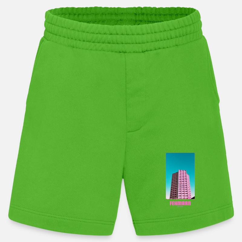Fehmarn _ Ostsee  - Heavyweight Shorts - made by SPREAD  - Apple Neon