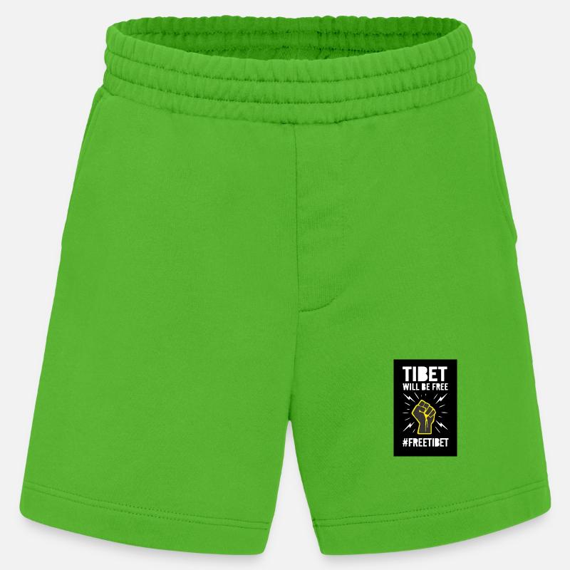 Tibet wird frei sein. Protest-Design. - Heavyweight Shorts - made by SPREAD  - Apple Neon