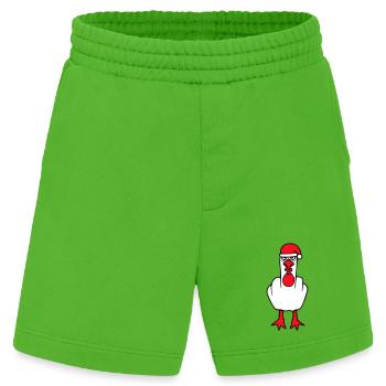 Möwe Mittelfinger Fuck You Wütend Weihnachten - Heavyweight Shorts - made by SPREAD  - Apple Neon - Vorne