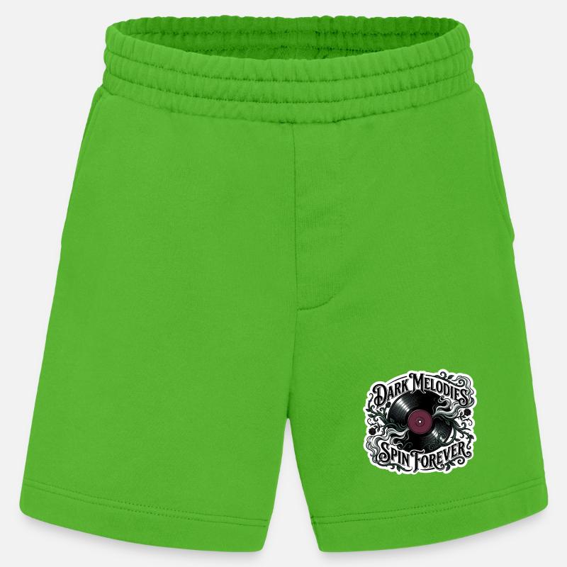 Dark Melodies Spin Forever - Heavyweight Shorts - made by SPREAD  - Apple Neon