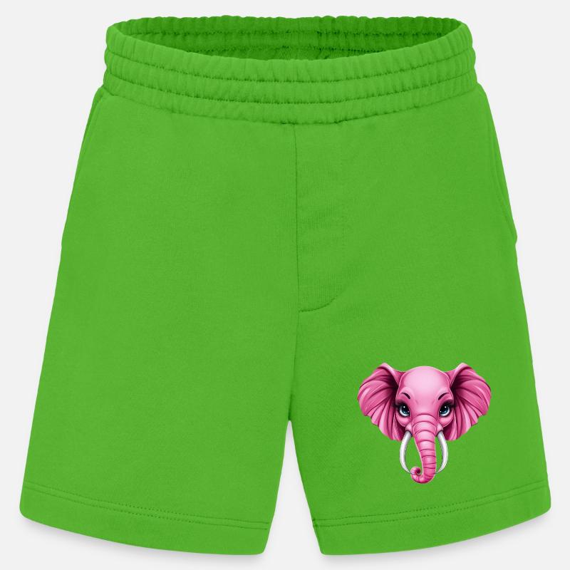 Mignon éléphant rose rose :) - Short bio épais fabriqué en UE - Apple Neon
