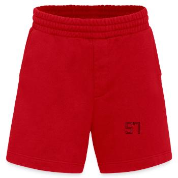 Number 57 (University Style) - Heavyweight Shorts - made by SPREAD  - red - Front
