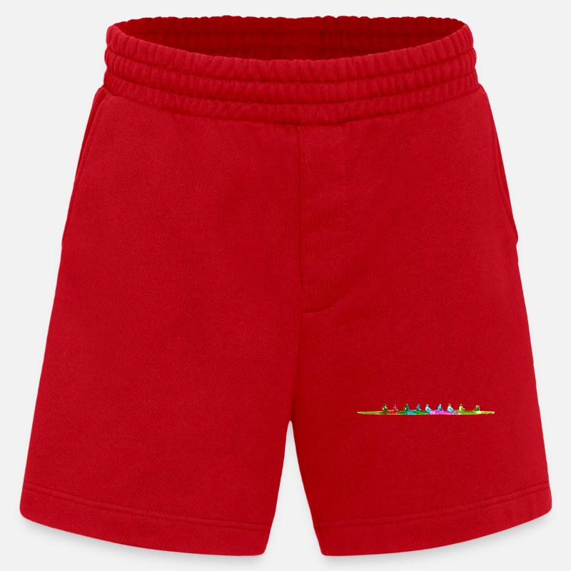 Buntes achter Ruderboot - Heavyweight Shorts - made by SPREAD  - Rot