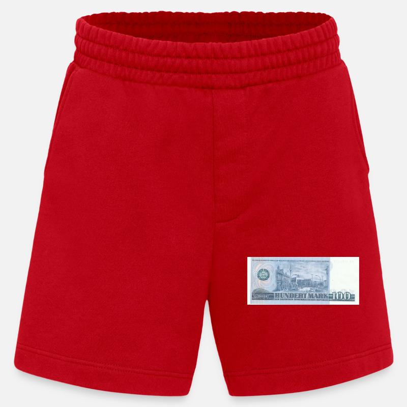 100 Mark der DDR - Heavyweight Shorts - made by SPREAD  - Rot