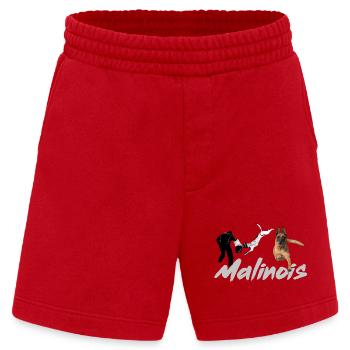Malinois,Hundesport,Diensthund,Mali,Schäferhund - Heavyweight Shorts - made by SPREAD  - Rot - Vorne