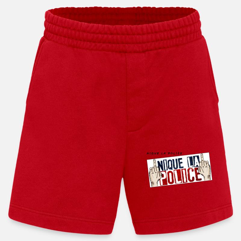 Fick die Polizei - Heavyweight Shorts - made by SPREAD  - Rot