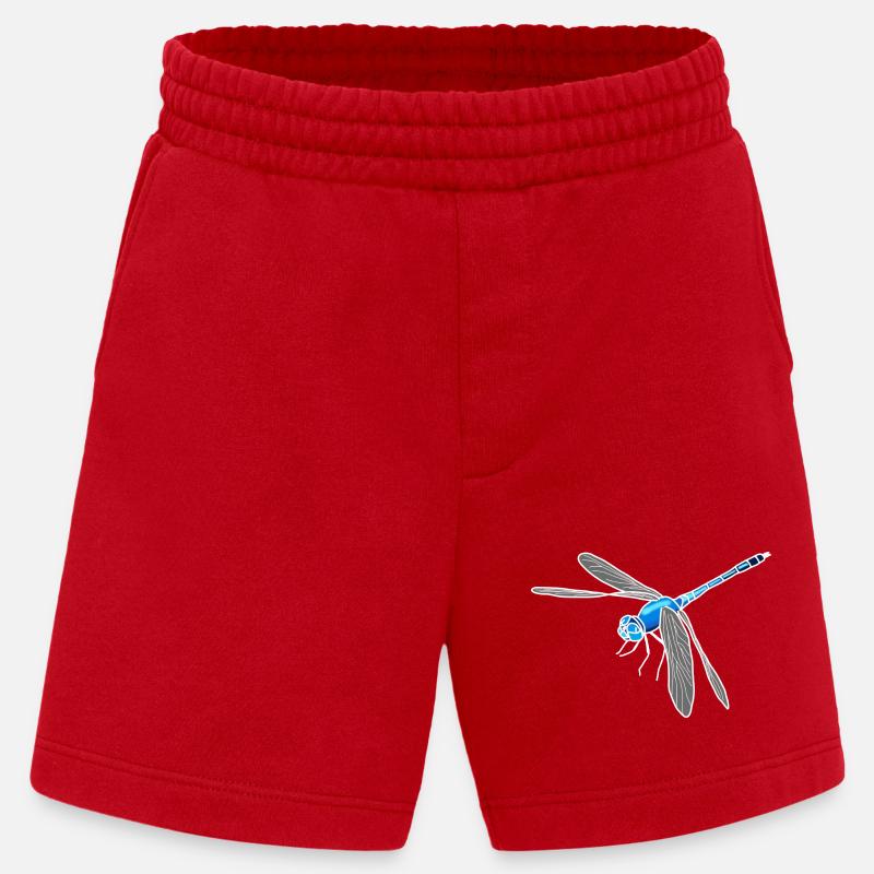 Libellule - Short bio épais fabriqué en UE - rouge