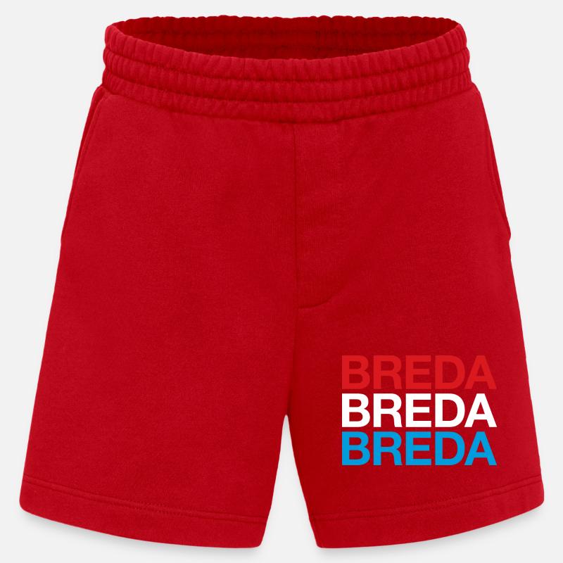 BREDA Pays-Bas Drapeau Pays-Bas - Short bio épais fabriqué en UE - rouge