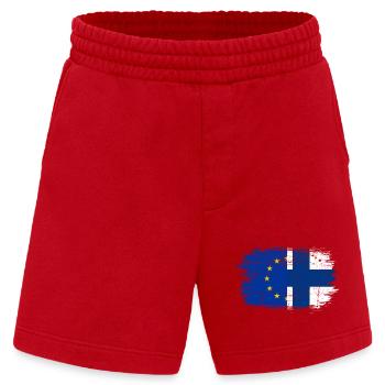 EU Stars Finnische Kreuzfusion - Heavyweight Shorts - made by SPREAD  - Rot - Vorne