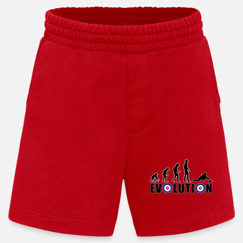EVOLUTION CURLING Curling Gift Winter - Heavyweight Shorts - made by SPREAD - red